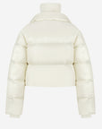 Detachable Knit Collar Short Puffer
