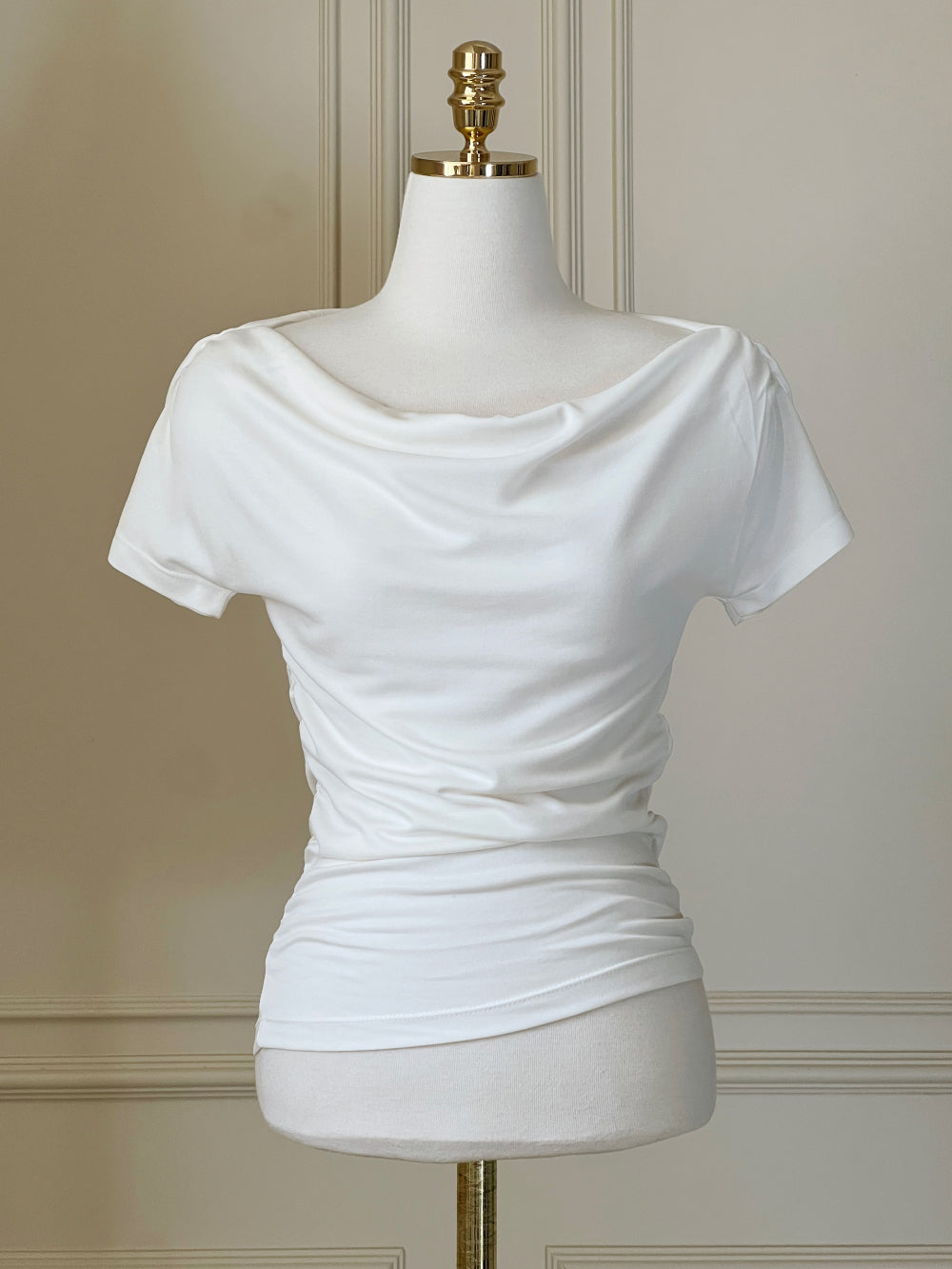 Soft Shirred T-shirt