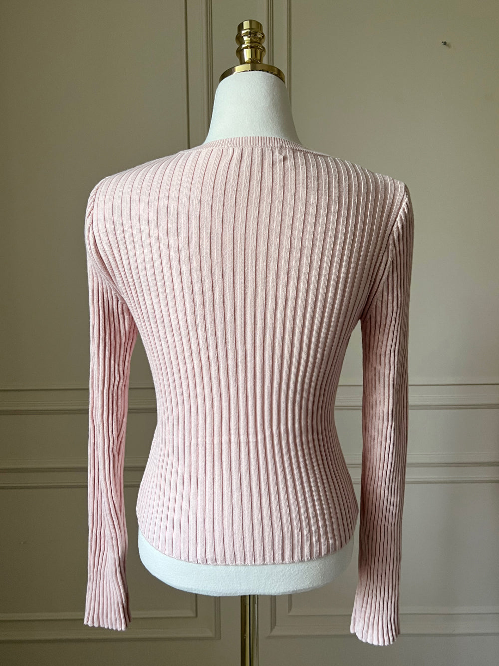 Diagonal Heart-button knit