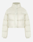 Detachable Knit Collar Short Puffer