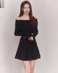 Soft Angora Off-Shoulder knitwear