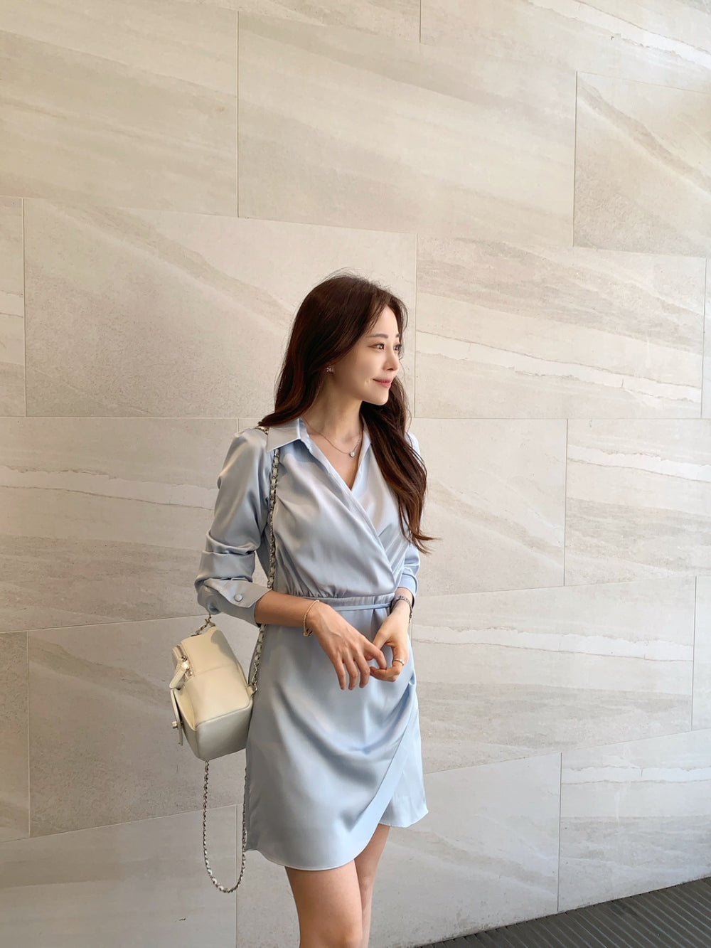 Silky Wrap Dress