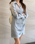 Silky Wrap Dress