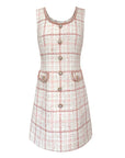 Premium Tweed Check-Pattern Dress