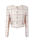 Premium Tweed Check-Pattern Jacket