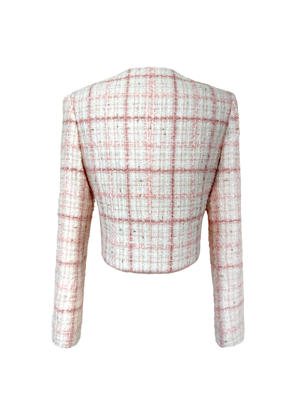 Premium Tweed Check-Pattern Jacket